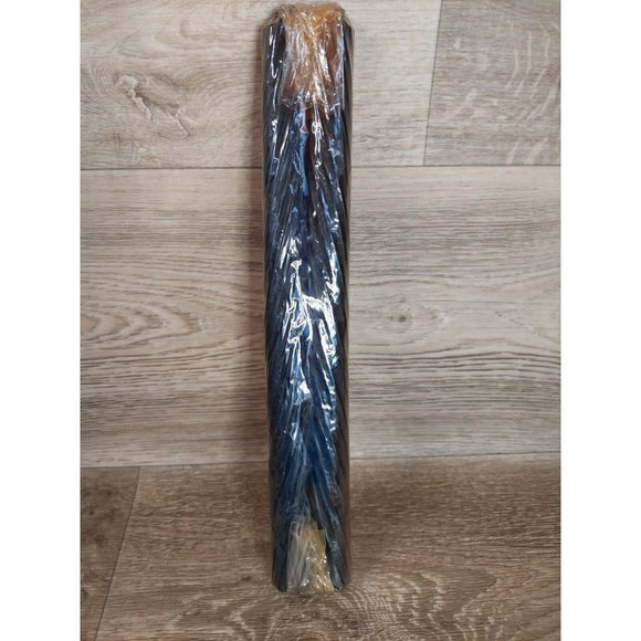 Vintage Del Mar 100% Beeswax 12" Hand Made Sculptured Candles Black Twist - Picture 3 of 3